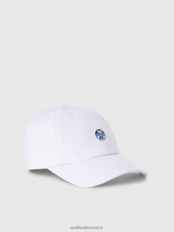 gorra de béisbol con parche de fieltro hombres blanco North Sails accesorios 020NL459