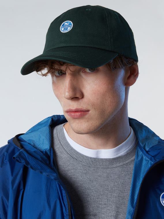 gorra de béisbol con parche de fieltro hombres verde militar North Sails accesorios 020NL462