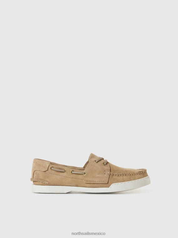 zapato náutico de gamuza hombres beige North Sails calzado 020NL425