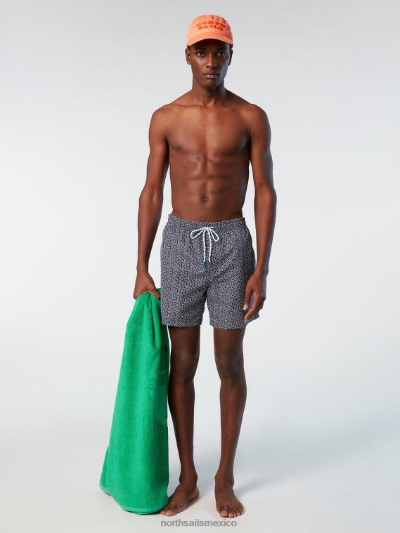shorts de baño con acabado de piel de melocotón hombres combinación 61 North Sails ropa de playa 020NL374