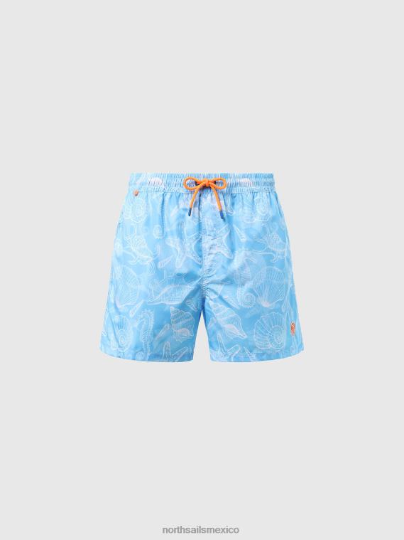 shorts de baño con estampado del océano hombres combinación 65 North Sails ropa de playa 020NL380