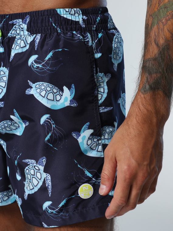 shorts de baño con estampado del océano hombres combinación 69 North Sails ropa de playa 020NL381
