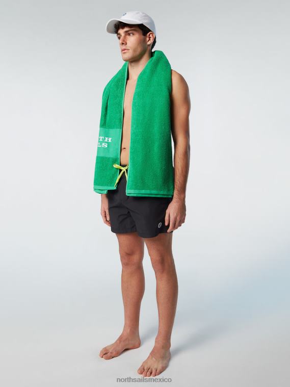 shorts de baño con parche del logo hombres negro North Sails ropa de playa 020NL395