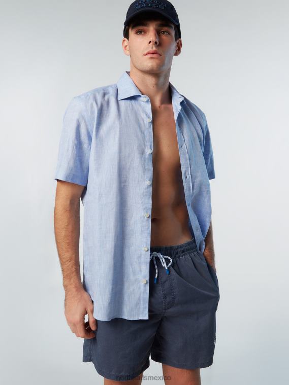 shorts de baño de tela lavada hombres Denim oscuro North Sails ropa de playa 020NL397