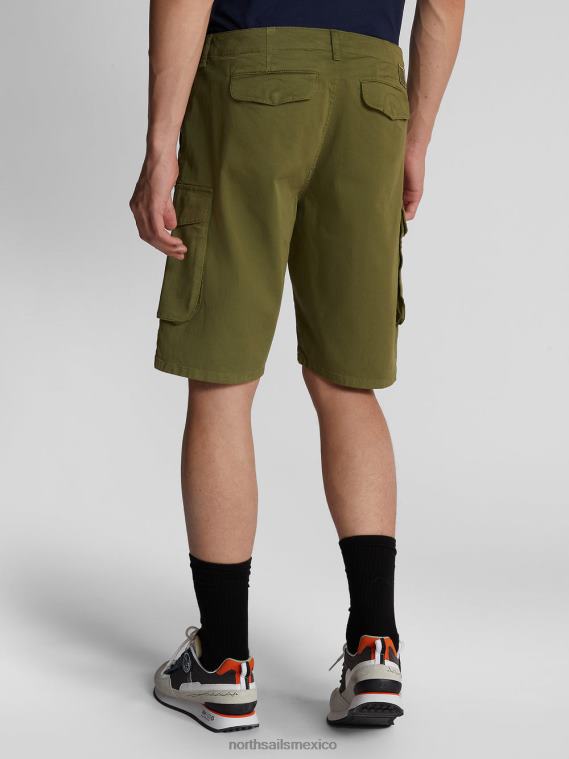 pantalones cortos cargo de gabardina ranger 1937 hombres verde oliva North Sails ropa 020NL1084