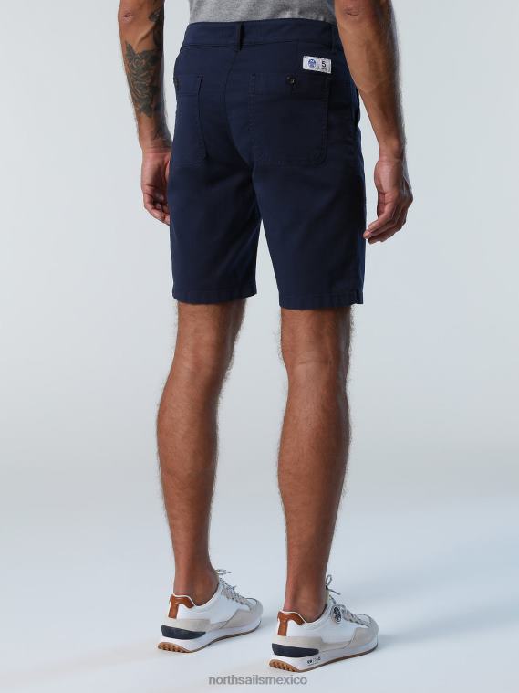 pantalones cortos chinos fatigados hombres Azul marino North Sails ropa 020NL338