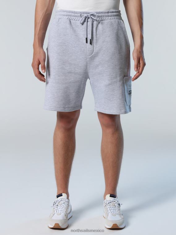 pantalones cortos de chándal hombres mezcla de grises North Sails ropa 020NL347