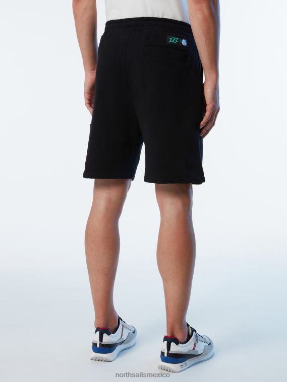 pantalones cortos de chándal hombres negro North Sails ropa 020NL348