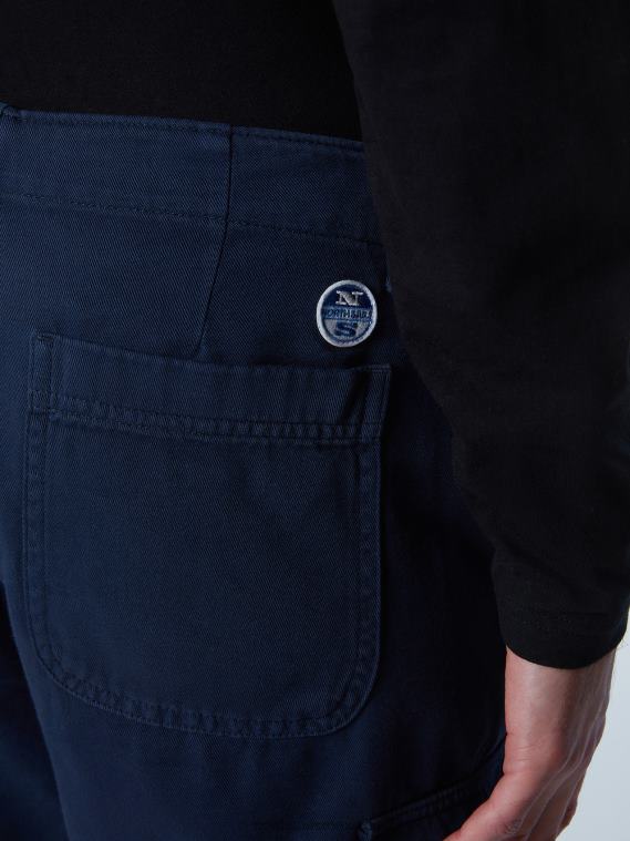 shorts cargo de algodón orgánico hombres Azul marino North Sails ropa 020NL361
