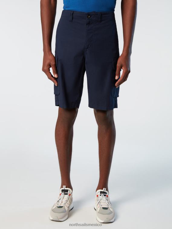 shorts cargo de popelina ecológica hombres Azul marino North Sails ropa 020NL334
