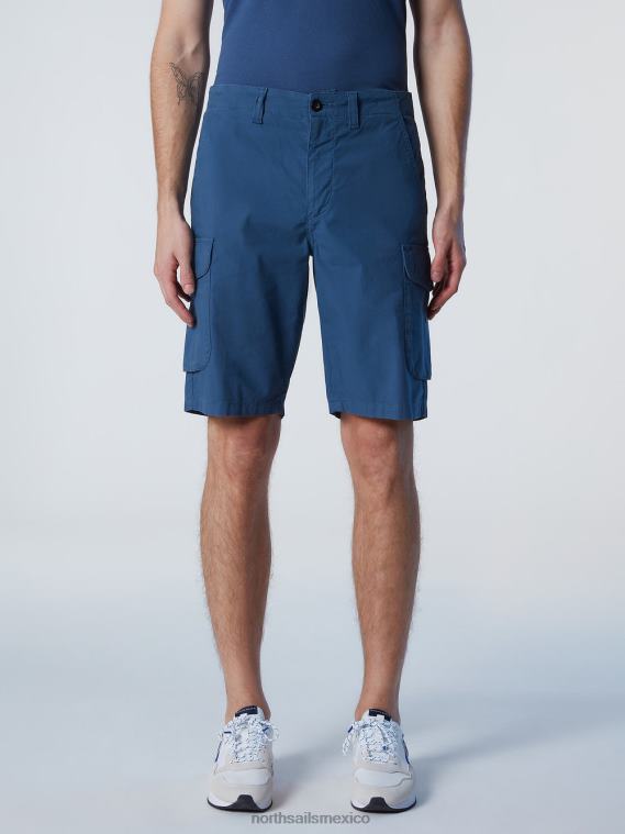 shorts cargo de popelina ecológica hombres Denim oscuro North Sails ropa 020NL332
