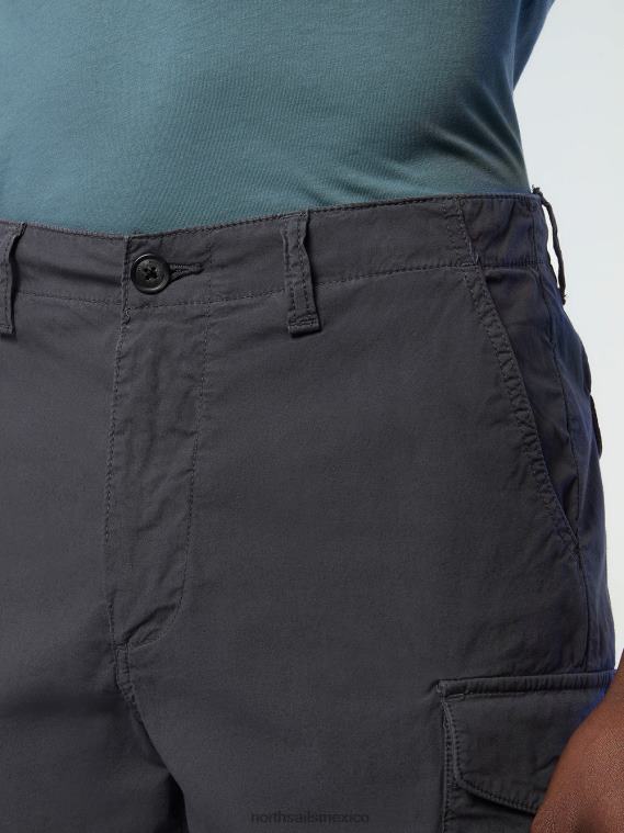shorts cargo de popelina ecológica hombres asfalto North Sails ropa 020NL337