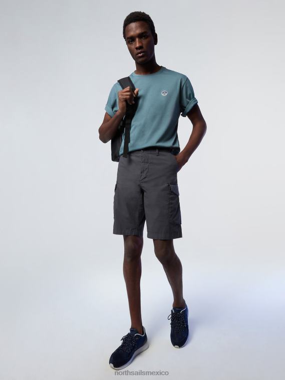 shorts cargo de popelina ecológica hombres asfalto North Sails ropa 020NL337