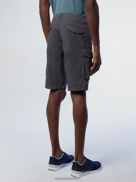 shorts cargo de popelina ecológica hombres asfalto North Sails ropa 020NL337