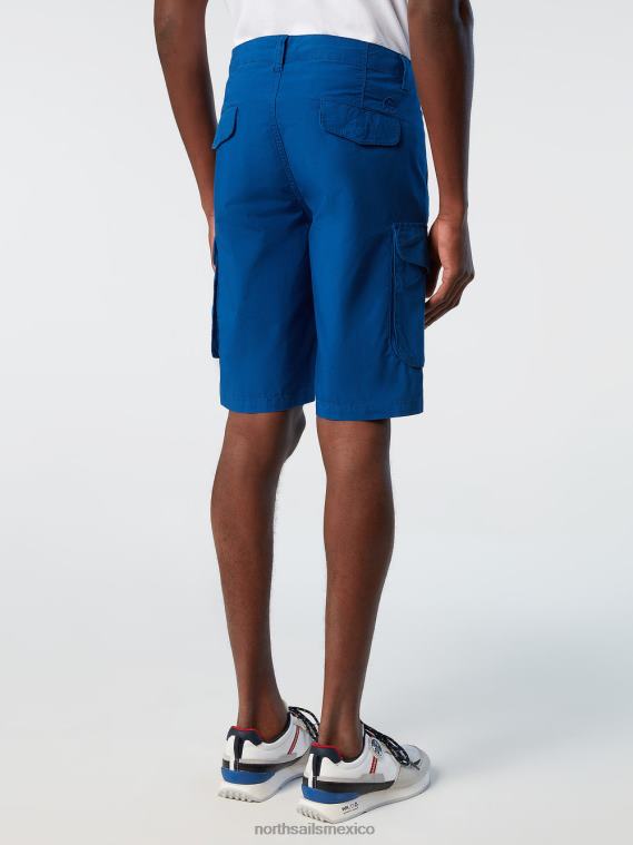 shorts cargo de popelina ecológica hombres océano azul North Sails ropa 020NL333