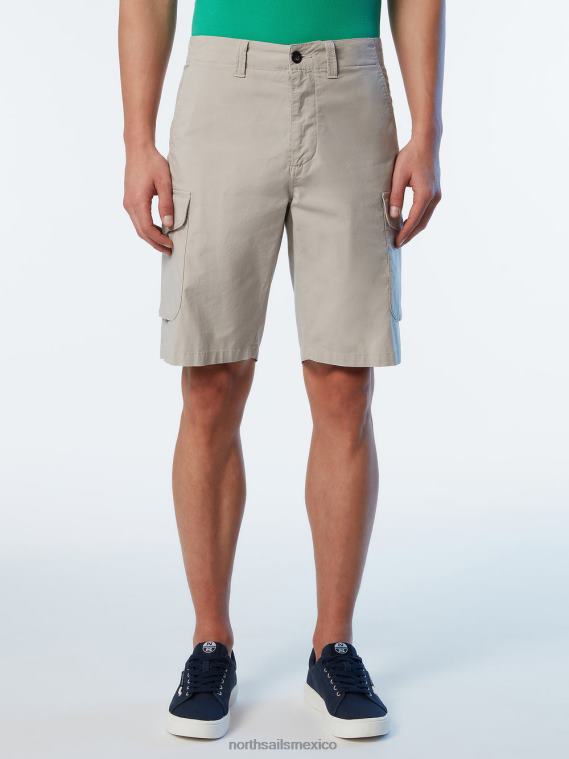 shorts cargo de popelina ecológica hombres paloma North Sails ropa 020NL336