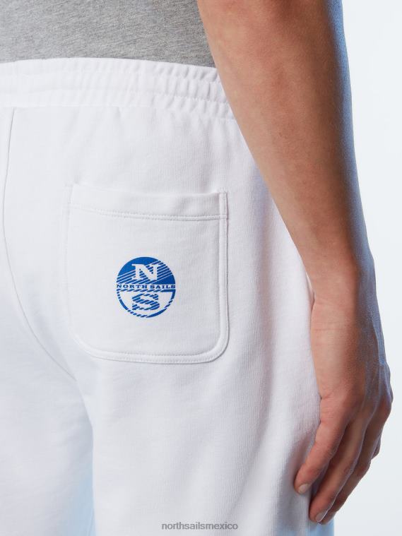 shorts deportivos con bolsillo con logo hombres blanco North Sails ropa 020NL357