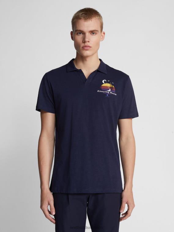 camisa polo estampada hombres Azul marino North Sails ropa 020NL1076