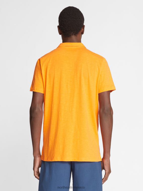 camisa polo estampada hombres naranja vibrante North Sails ropa 020NL1074