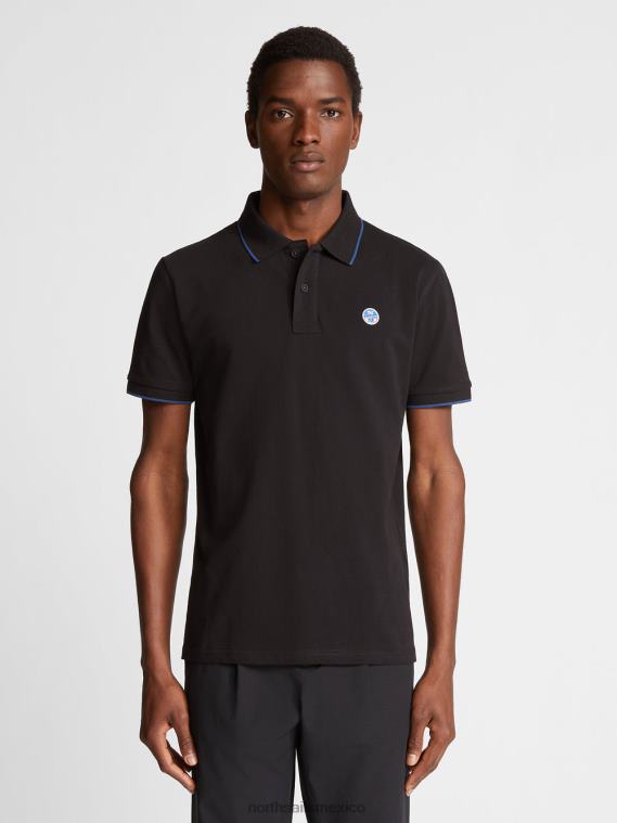 camisa polo estampada hombres negro North Sails ropa 020NL1049