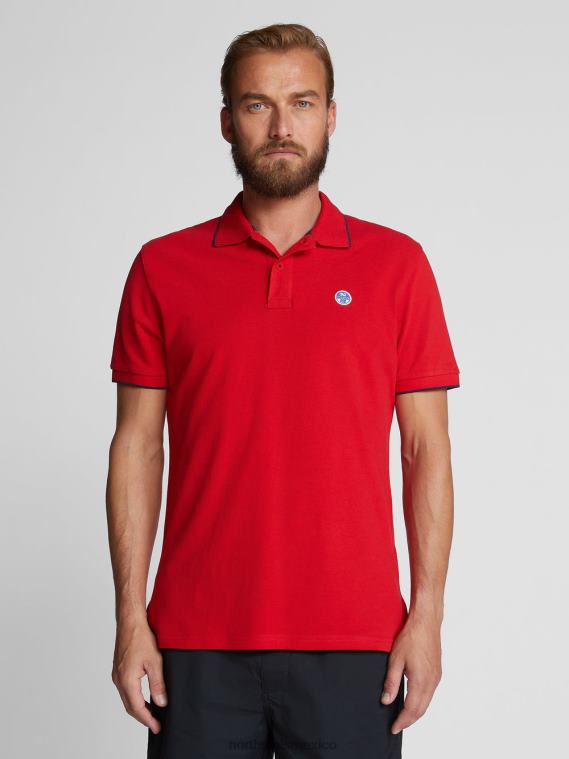 camisa polo estampada hombres rojo North Sails ropa 020NL1052