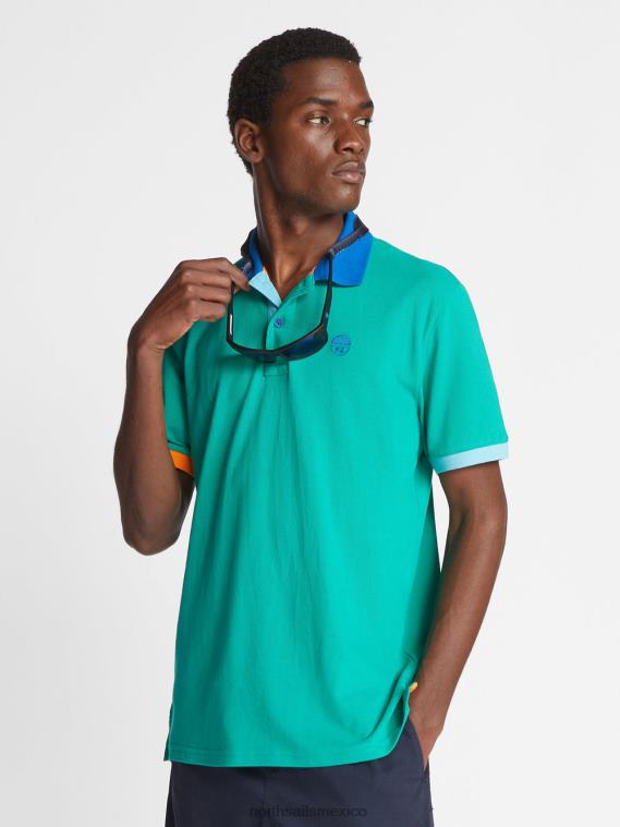 polo con diseño colour block hombres Esmeralda North Sails ropa 020NL1145