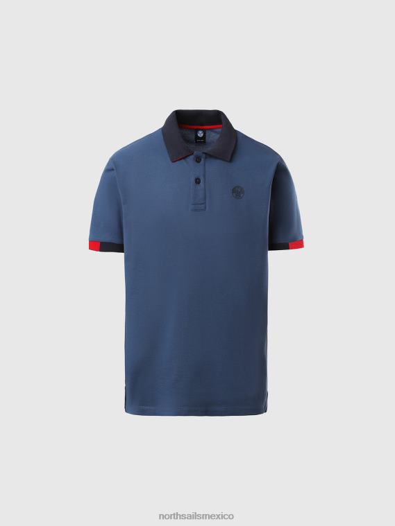 polo de algodón orgánico hombres Denim oscuro North Sails ropa 020NL118