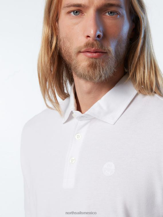 polo de algodón orgánico nuevo hombres blanco North Sails ropa 020NL109