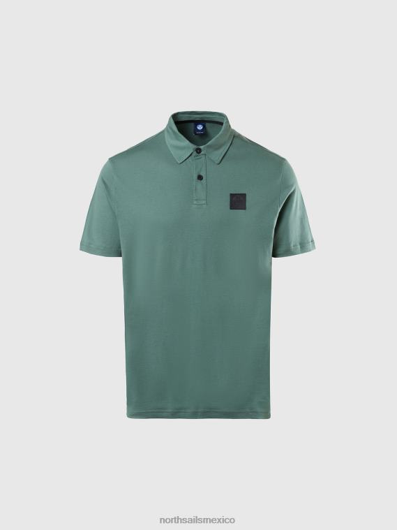 polo de algodón y tencel hombres verde militar North Sails ropa 020NL95