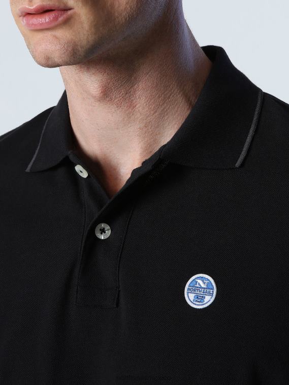 polo de manga larga hombres negro North Sails ropa 020NL1009