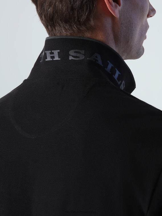 polo de manga larga hombres negro North Sails ropa 020NL1009