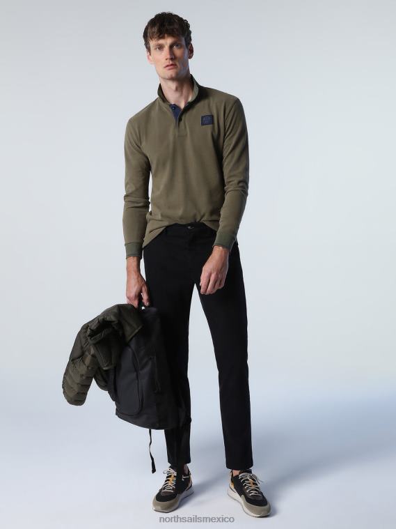 polo de punto grueso hombres verde hiedra North Sails ropa 020NL819