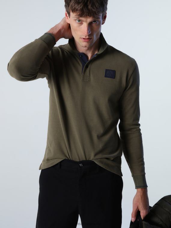 polo de punto grueso hombres verde hiedra North Sails ropa 020NL819