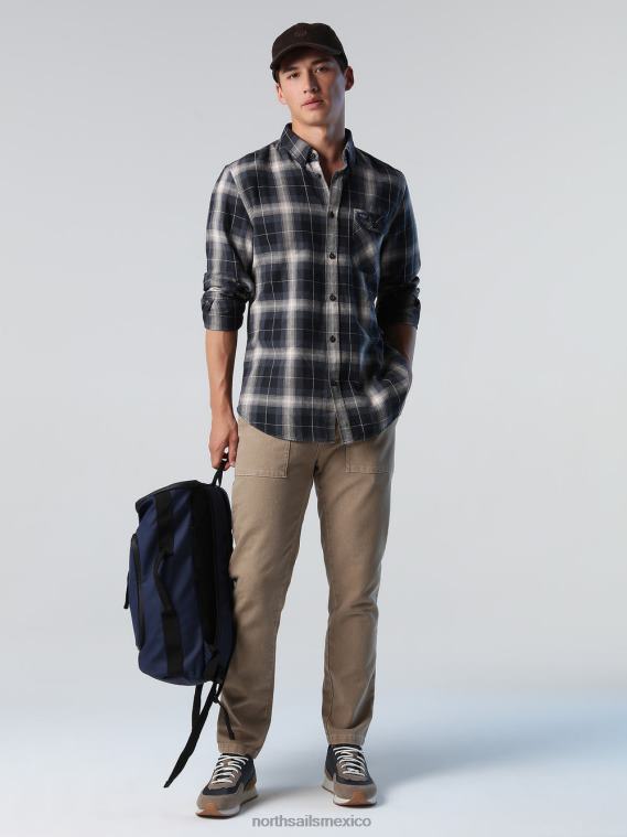 camisa de algodón lavada hombres combinación 3 North Sails ropa 020NL839