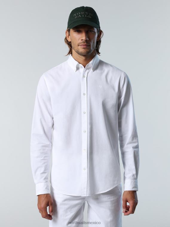 camisa de gabardina hombres blanco North Sails ropa 020NL206