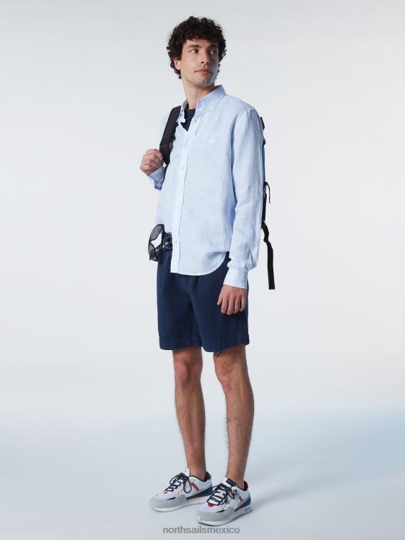 camisa de lino a rayas hombres combinación 1 North Sails ropa 020NL229