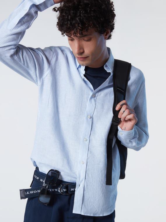 camisa de lino a rayas hombres combinación 1 North Sails ropa 020NL229
