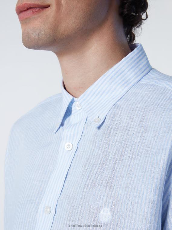 camisa de lino a rayas hombres combinación 1 North Sails ropa 020NL229