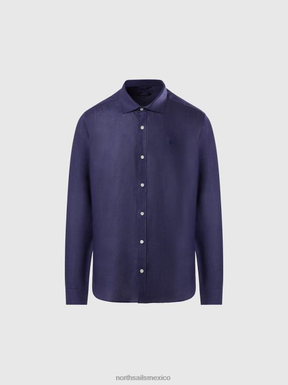 camisa de lino hombres Azul marino North Sails ropa 020NL226