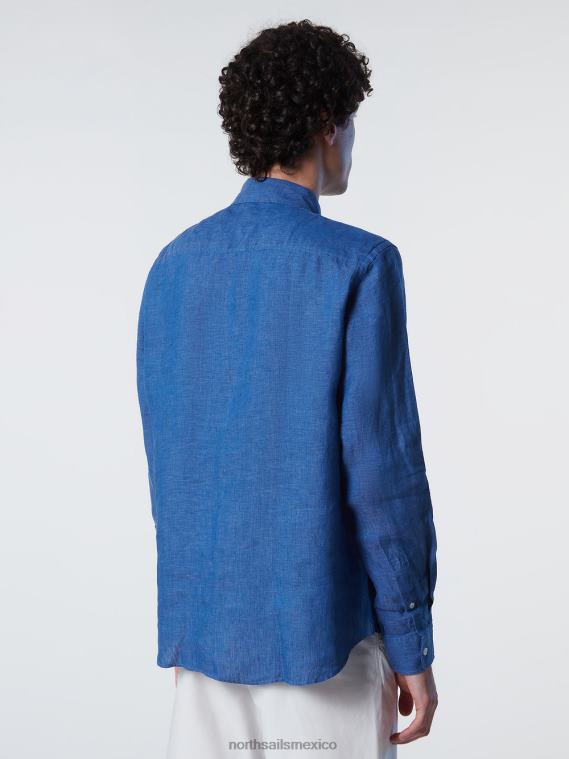 camisa de lino hombres Denim oscuro North Sails ropa 020NL224