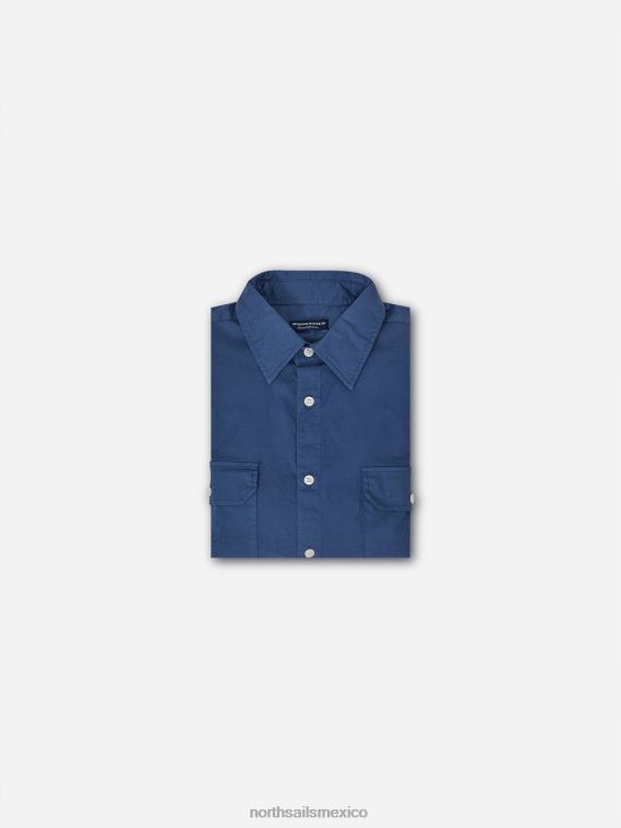camisa de popelina hombres Denim oscuro North Sails ropa 020NL1184