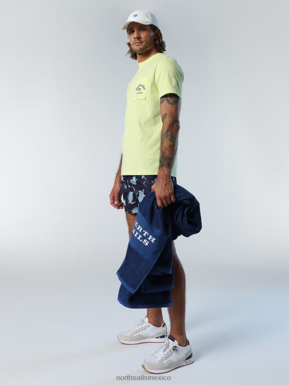 camiseta con bolsillo en el pecho hombres azufre ligero North Sails ropa 020NL158