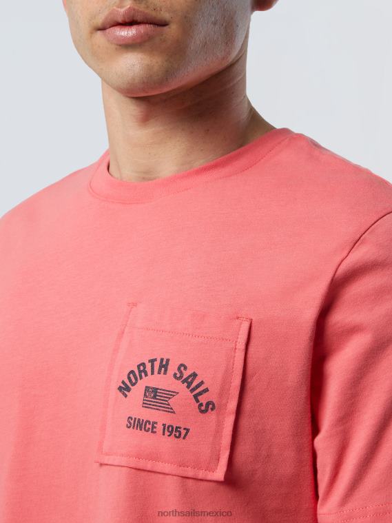 camiseta con bolsillo en el pecho hombres coral especiado North Sails ropa 020NL162