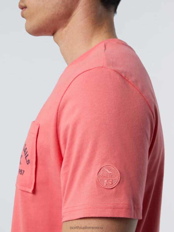 camiseta con bolsillo en el pecho hombres coral especiado North Sails ropa 020NL162