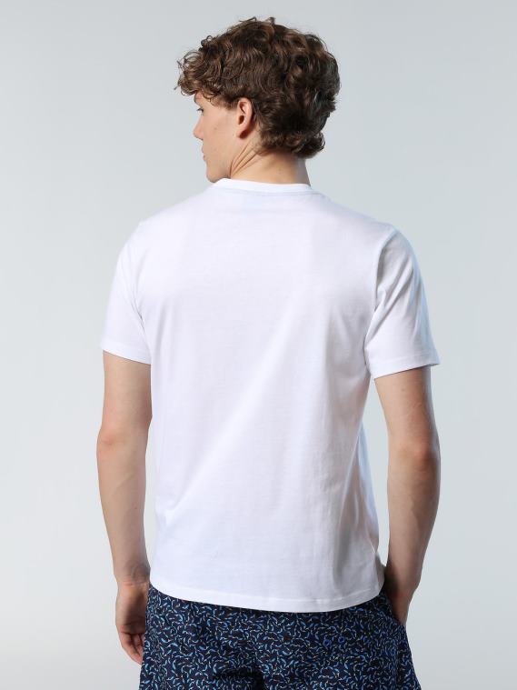 camiseta con estampado en el pecho hombres blanco North Sails ropa 020NL141