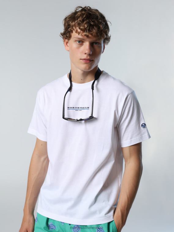 camiseta con estampado en el pecho hombres blanco North Sails ropa 020NL152
