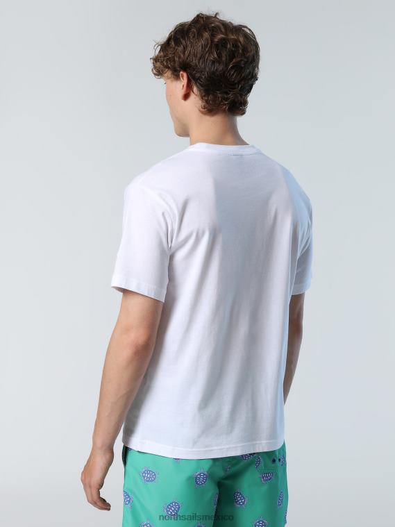 camiseta con estampado en el pecho hombres blanco North Sails ropa 020NL152