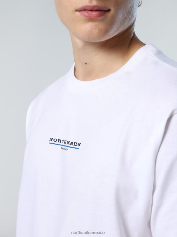 camiseta con estampado en el pecho hombres blanco North Sails ropa 020NL152