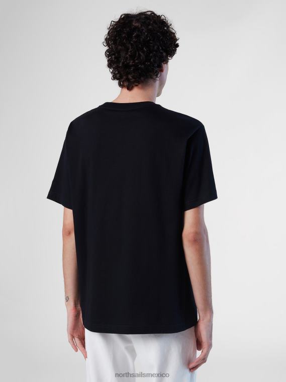 camiseta con estampado en el pecho hombres negro North Sails ropa 020NL157