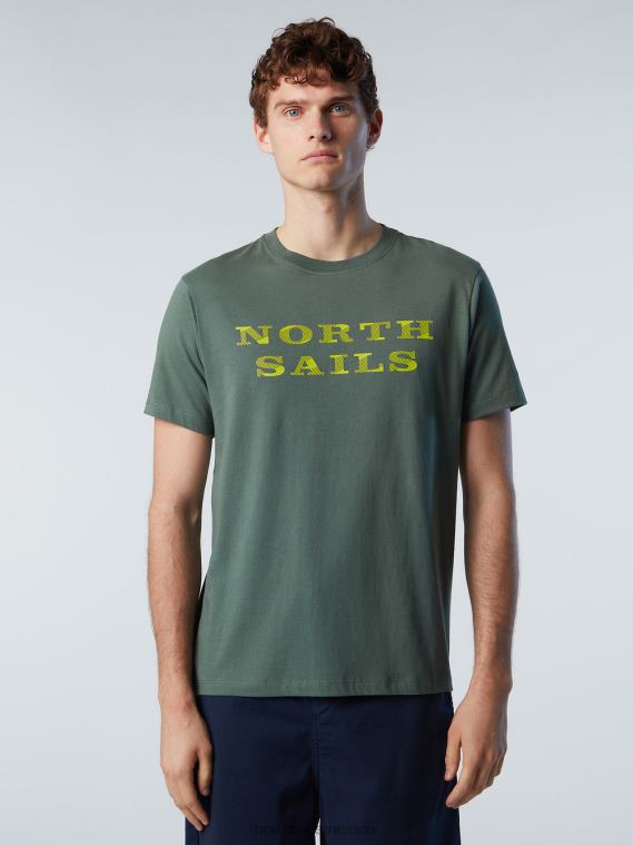 camiseta con estampado en el pecho hombres verde militar North Sails ropa 020NL144